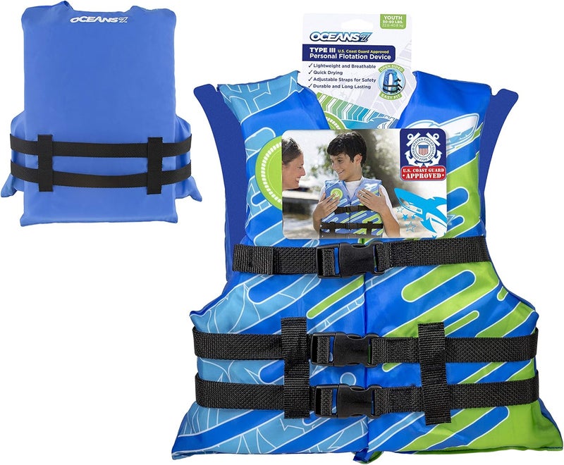 Oceans 7 US Coast Guard Approved Life Jacket for Infant, Kids, Youth, – Type II & III Vest, Personal Flotation Device - Image 4